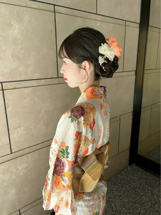 セミロング ヘアアレンジ ⭐️ アユミ⭐️のヘアスタイル