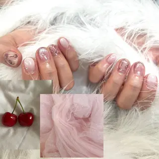 ネイル honoka池袋🎀 ガーリーネイル🎀のネイルデザイン