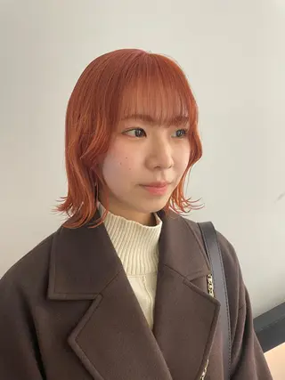 セミロング カラー デザインカラー 🎀REINA🎀のヘアスタイル