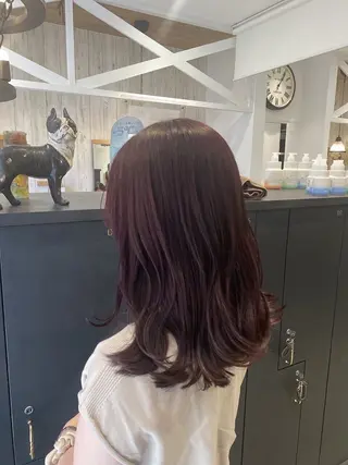 セミロング カラー 飯田 真季のヘアスタイル