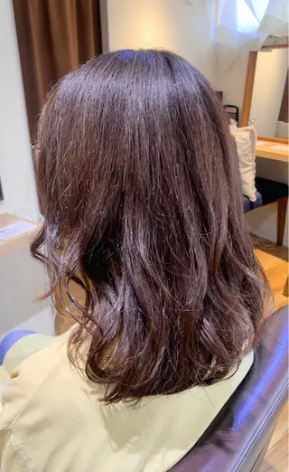 セミロング カラー パーマ ヘアアレンジ メンズ キッズ マツエク・マツパ アイブロウ ORGA所属・飯塚 朋代のヘアスタイル