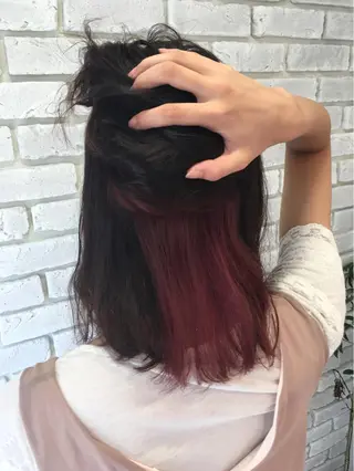 ミディアム カラー 江幡 渉のヘアスタイル