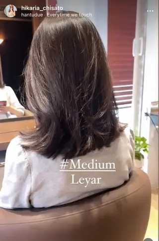 ミディアム 十字 千里のヘアスタイル