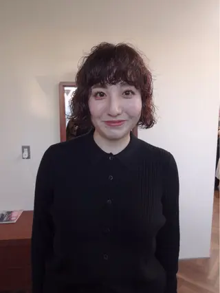 ショート パーマ ボブパーマ/パーマ ウルフパーマのヘアスタイル