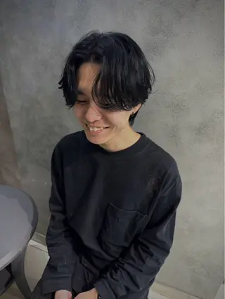 ショート メンズ ナチュラル×色気パ ーマ 渋谷/マナミのヘアスタイル