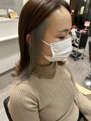 ミディアム カラー 艶髪レイヤー上田 紗也🇰🇷💗のヘアスタイル