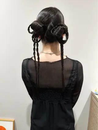 ロング ヘアアレンジ hibiki/セット /透明感カラーのヘアスタイル