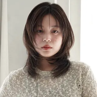 ミディアム カラー 透明感カラー/ レイヤーkotonoのヘアスタイル