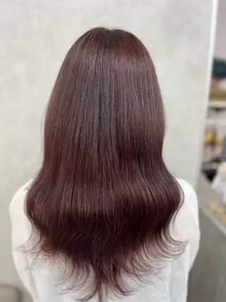 セミロング カラー ぴんく髪の美容師🎀 🖤ゆうなのヘアスタイル