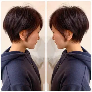 ショート カラー 京都大人女性ショート 徒歩1分/秋山のヘアスタイル