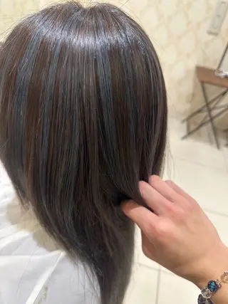 セミロング カラー 永井 悠斗のヘアスタイル