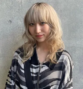 セミロング カラー HAIR SALON M所属・🌈ハイライト🌈 メンズパーマアリサのヘアスタイル