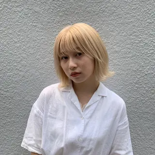 ミディアム カラー 美髪・シールエクステ ホソタニリョウコのヘアスタイル