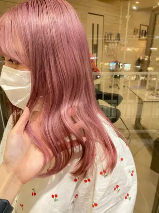 セミロング カラー riho/ブリーチ/ デザインカラー/辻堂のヘアスタイル