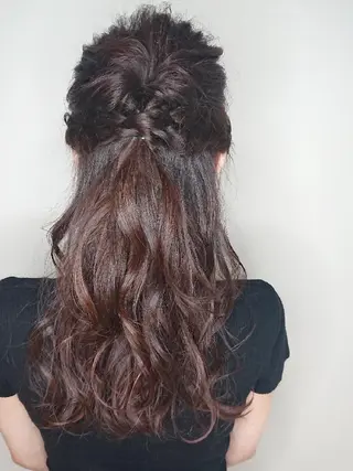 ヘアアレンジ ✨ブリーチなし透明感 カラー✨ゆりかのヘアスタイル