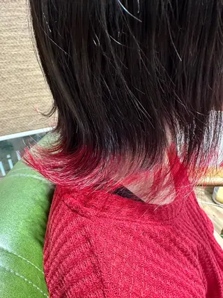 ショート カラー ボブ/インナーカラー ショート/佐野祥子のヘアスタイル