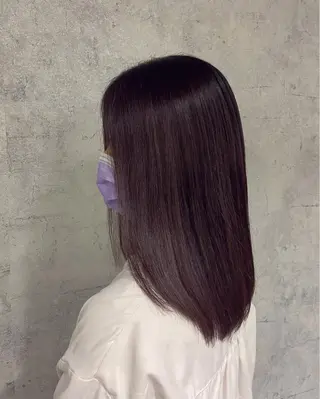 セミロング カラー 唐澤 千尋のヘアスタイル