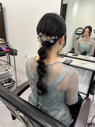 ロング ヘアアレンジ 🌈髪質改善🌈 過去の1艶サラ体験✨のヘアスタイル