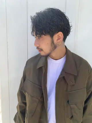 ミディアム パーマ クドウレイ fifth渋谷のヘアスタイル