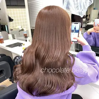 ロング 肌なじみベージュ 🦋azu🦋のヘアスタイル