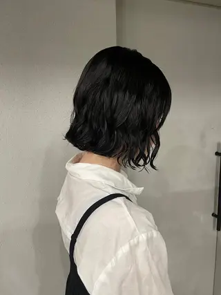 ミディアム カラー パーマ 表参道/髪質改善・ 透明感 colorのヘアスタイル