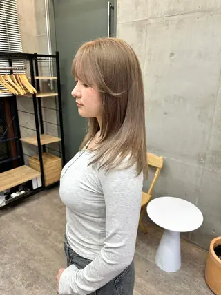 ミディアム カラー レイヤーカット💫 ／HARUKA🎀のヘアスタイル