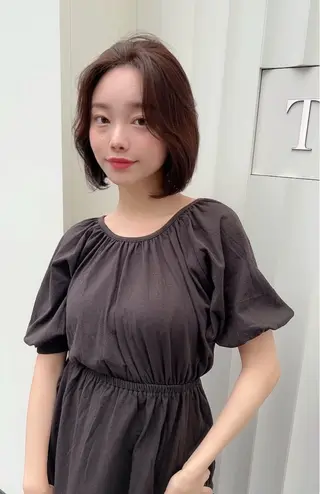 ショート カラー ボブ/レイヤー /植原健太のヘアスタイル