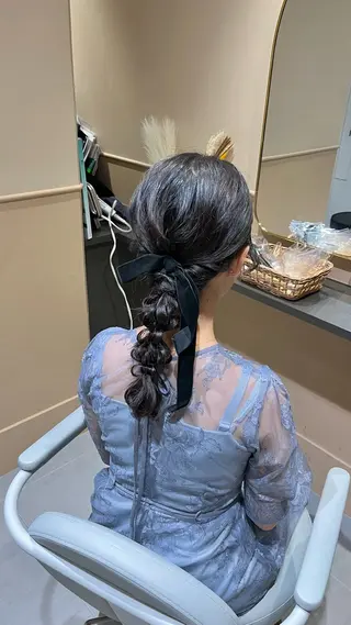 セミロング ヘアアレンジ 🫧tomoka 透明感カラー🫧のヘアスタイル