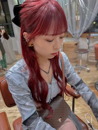 ロング 平野恵/透明感カラー ブリーチ/ボブのヘアスタイル