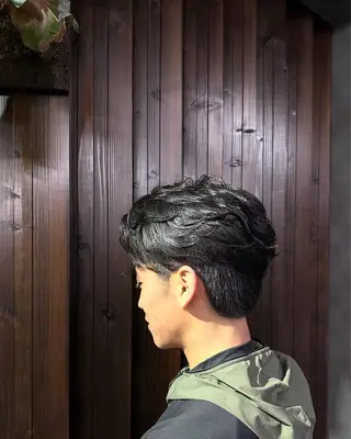 ショート パーマ メンズ Kazu-hair 比治山店所属・佐々木 歩夢のヘアスタイル