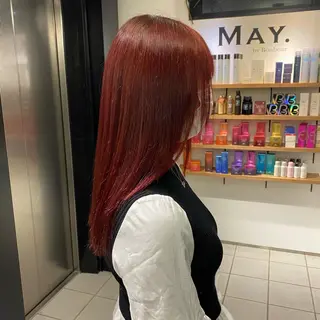 ロング カラー ノンダメージ⭐️ 透明感カラー中田七菜のヘアスタイル