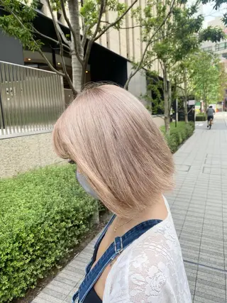 ショート カラー ハイトーン特化サロン 🍑momo🍑のヘアスタイル