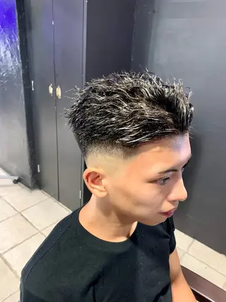 ショート メンズ メンズパーマ/難波/ 心斎橋　室園亮佑のヘアスタイル