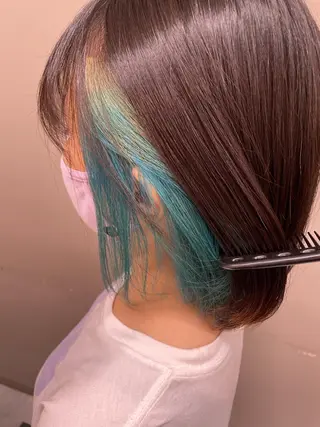 ショート カラー ヘアアレンジ ピンク・ベージュ🩰 カラー🫧とらのヘアスタイル