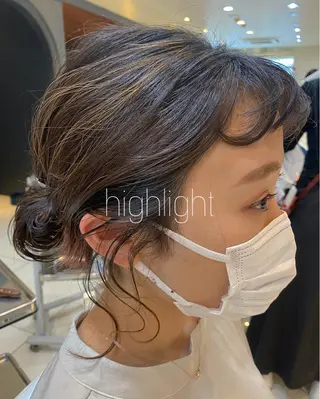 ミディアム カラー ヘアアレンジ sea's所属・ヒラカホ/矢場町/ ブリーチ/似合わせのヘアスタイル