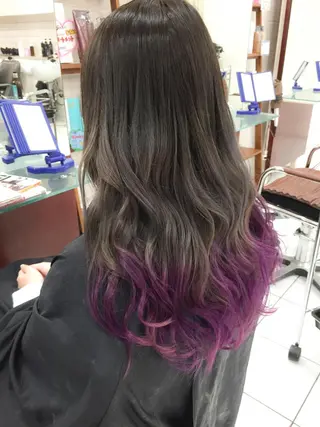 ロング カラー モテ髪透明感❤️ デイズヘアカラーのヘアスタイル