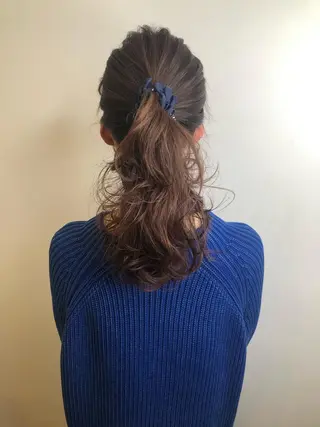 セミロング ＨＩ ROのヘアスタイル
