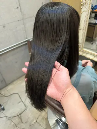 ミディアム &-hair salon 髪質改善＆ツヤ髪＆美髪所属・＆-HAIR佐藤 ゆいモデル募集中のヘアスタイル