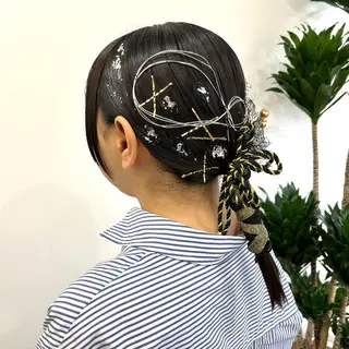 セミロング カラー ヘアアレンジ HIROKO / 透明感暖色カラー🎀のヘアスタイル