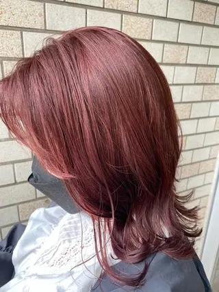 ミディアム カラー hair design verda所属・レイヤー暖色カラー 池袋Yamamotoのヘアスタイル