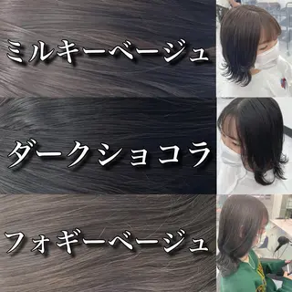 ミディアム カラー YUZA grow HAIR 札幌所属・韓国ヘア指名率 No. 1小堀京介のヘアスタイル