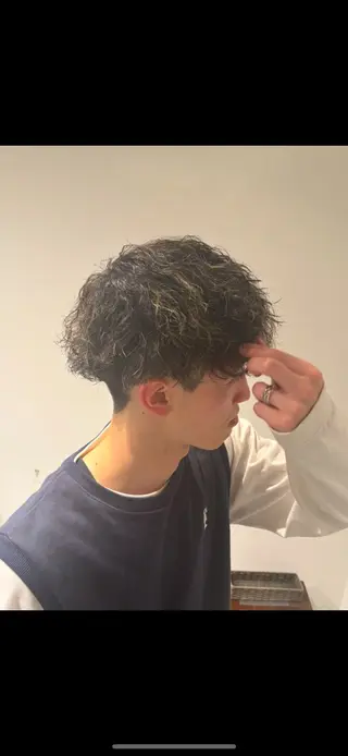 パーマ メンズ Lis blanc所属・はらだここか/メンズ カットモデル募集中のヘアスタイル