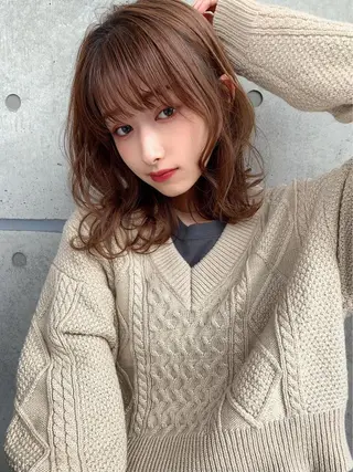 ミディアム ♡上品韓国髪♡ブラ ウン/SAYATOのヘアスタイル