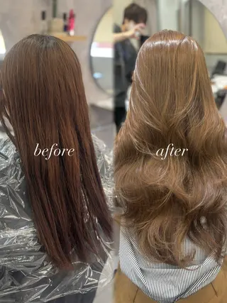 ロング カラー 宮本 優のヘアスタイル