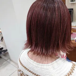ショート カラー 巻けるケア縮毛矯正✨ ケアカラー✨山下のヘアスタイル
