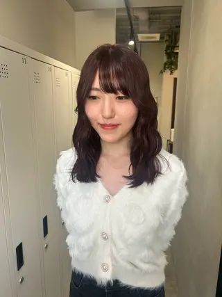 ミディアム おしゃれボブ/暖色 カラー🧶いろはのヘアスタイル