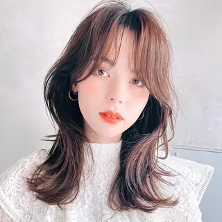 セミロング カラー パーマ ヘアアレンジ メンズ キッズ ネイル マツエク・マツパ アイブロウ 丁寧なカウンセリング 🌿Chiemi🌿のヘアスタイル