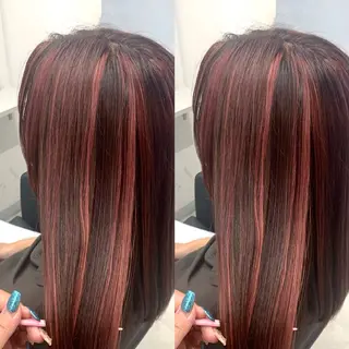 セミロング ブリーチ無しカラー✨ 美鈴のヘアスタイル