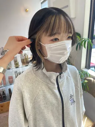 ミディアム カラー sakura🌸 レイヤー/韓国ヘアのヘアスタイル