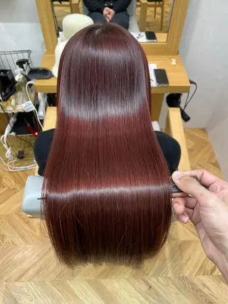 ロング カラー パーマ youres hair はなれ店所属・髪質改善🌸縮毛矯正 専門家💖後藤のヘアスタイル